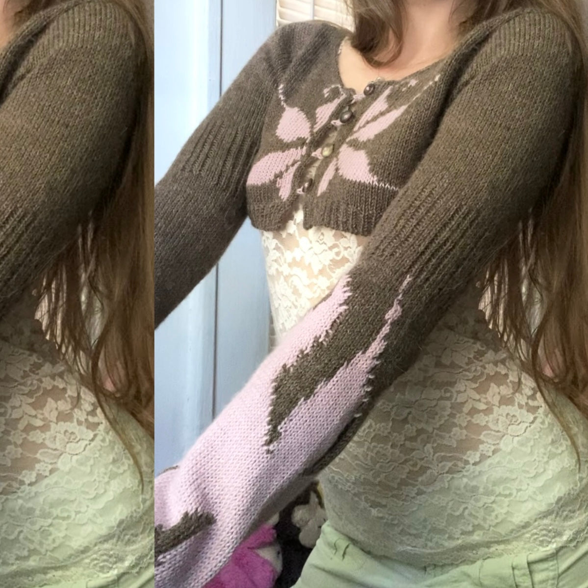 orchid cardigan