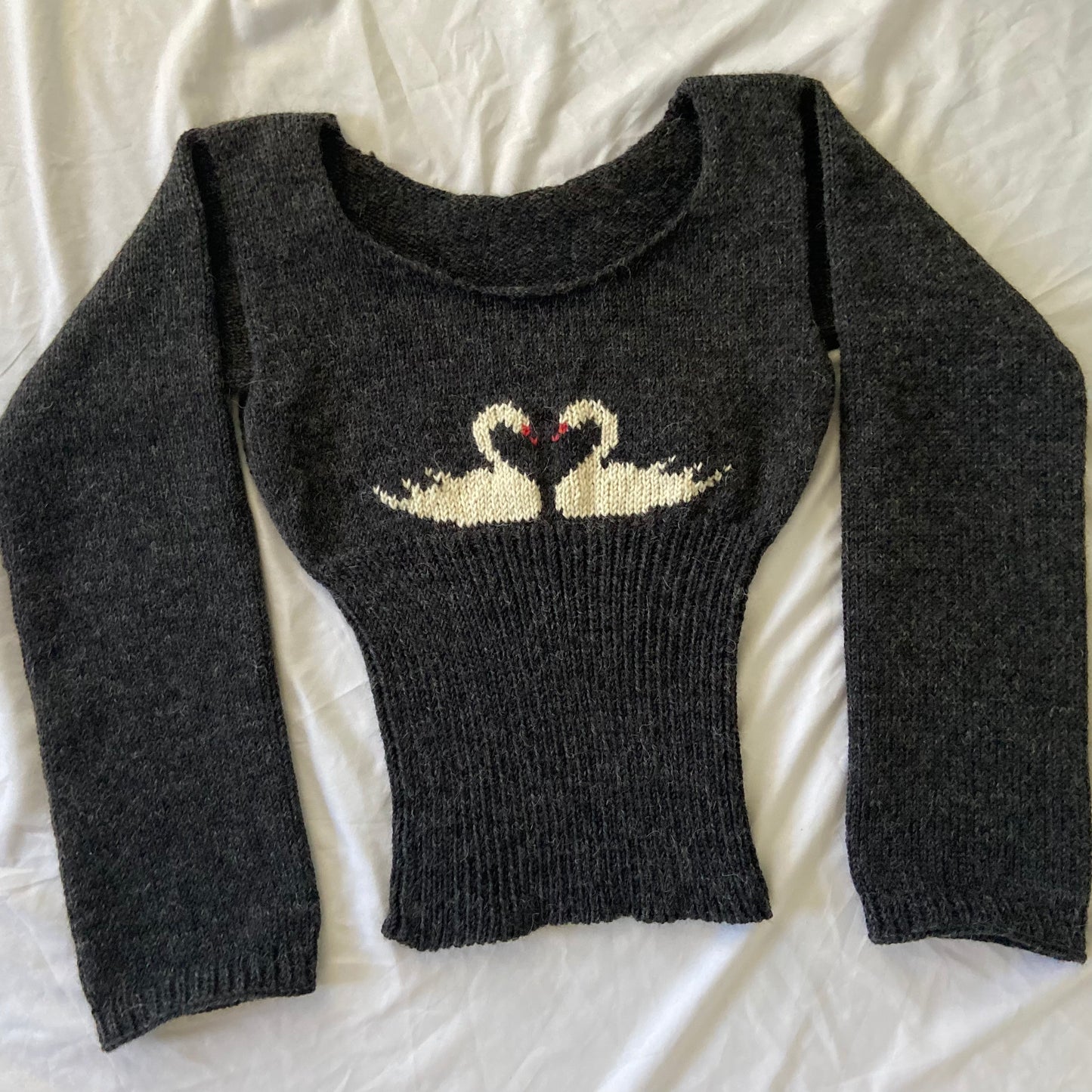 charcoal swan sweater