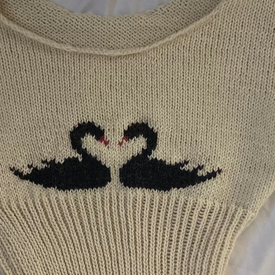 natural swan sweater