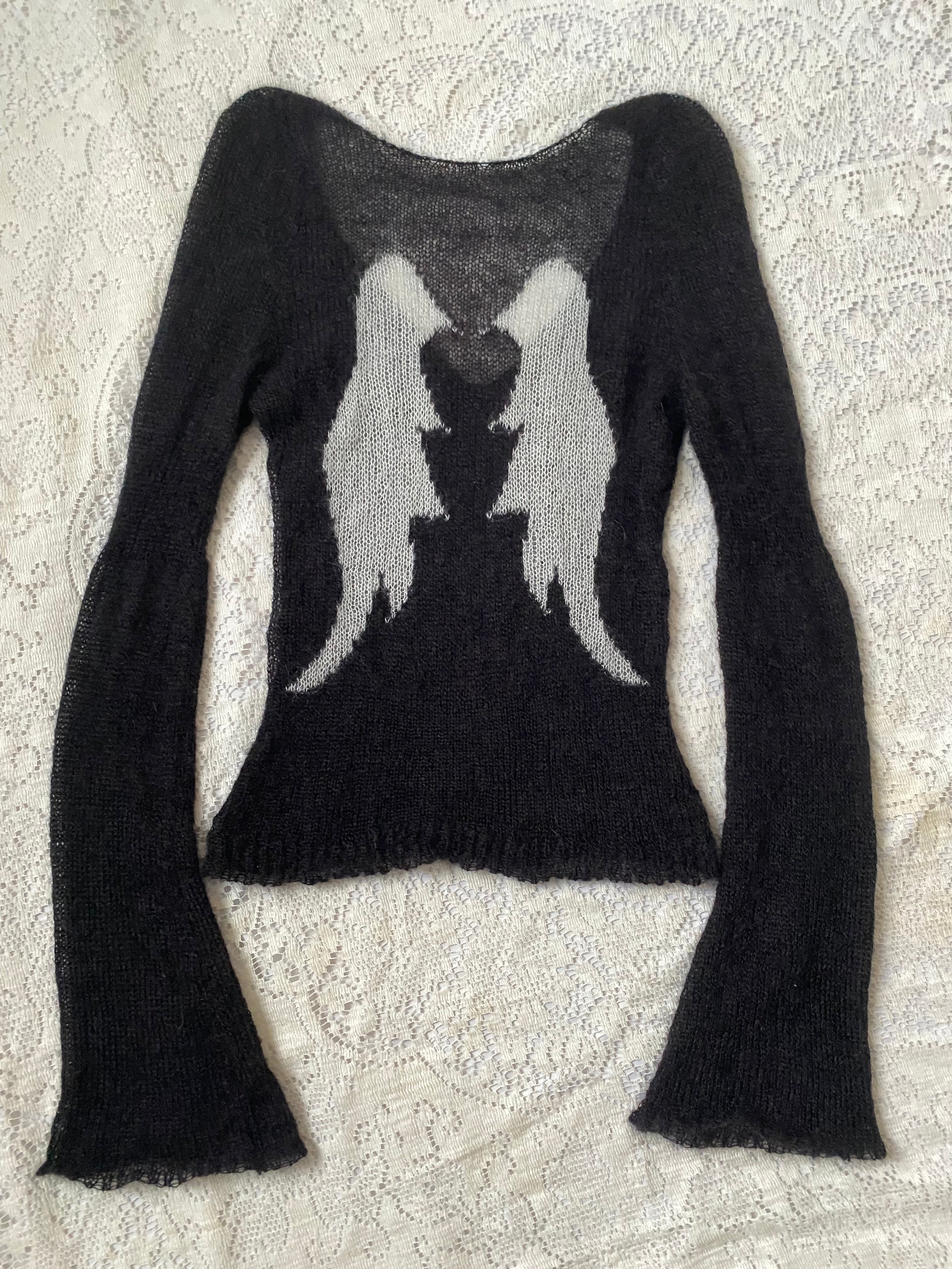 トップス BREATH ANGEL SCRIPT LOGO MOHAIR KNIT mohair angel – Bug Knit