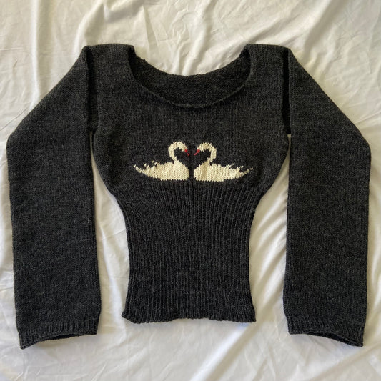 charcoal swan sweater