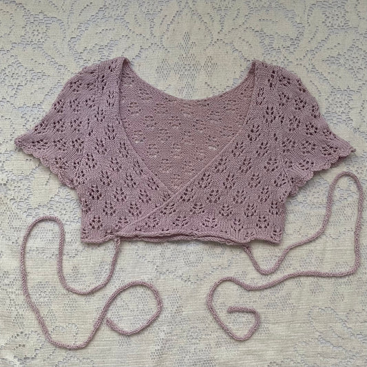 wrap top and crochet cap